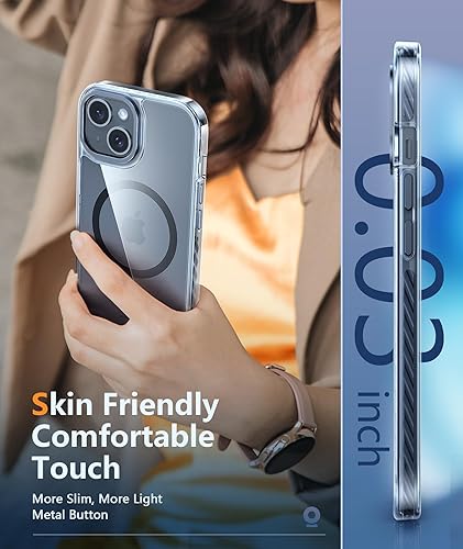 Miniatura 452 de Fntcase Funda para iPhone 15 Plus y 14 Plus de 6.7 pulgadas, magnética, a prueba de golpes de grado militar, antiamarilleo, delgada, protectora