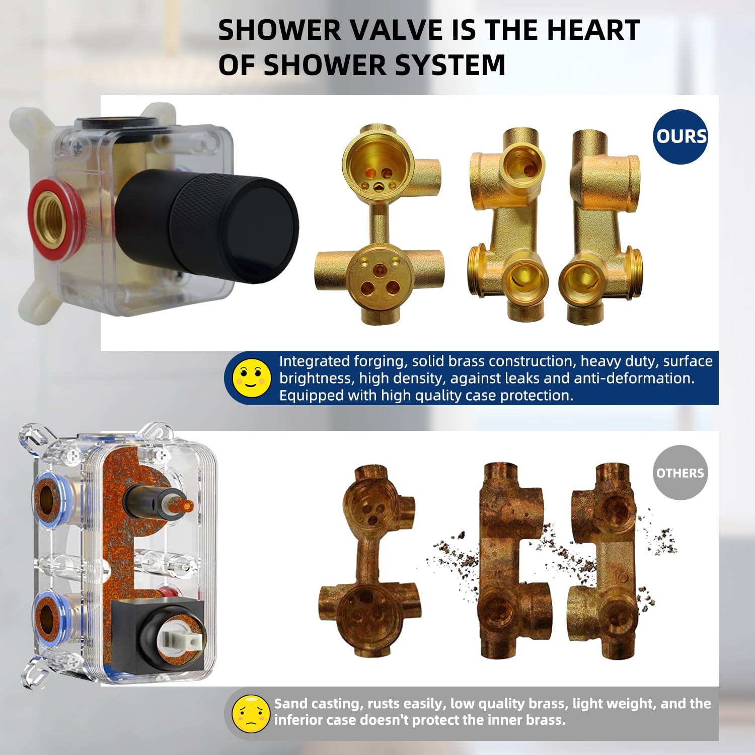 Delnet Wall Mounted Bath Tap, Concealed Waterfall Basin Tap with Digital Display Shower Valve - Image 4