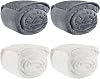 Peryiter 4 Pcs Fleece Throw Blanket Bulk Sofa Blanket Fuzzy Plush Warm Soft and Breathable Lightweight Throw Blankets for Couch for Living Room Bed Travel Couch SofaWhite, Gray,50 X 60