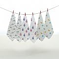 StarAndDaisy Muslin Face Hankies Pack of 6 Extra Soft, for Newborn Baby, for Infants, Toddlers, Kids, Reusable, Napkins,