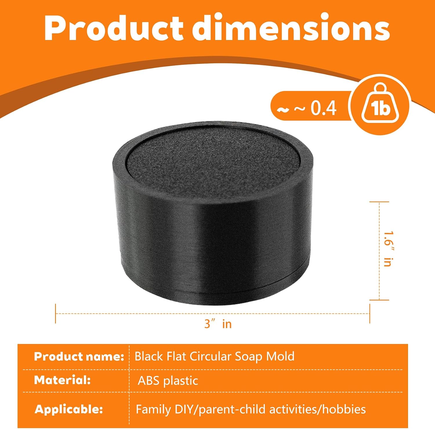 2.5 Inch Round Soap Mold, 3-Pack Solid Plastic Molds for Shampoo Bars, Bath Bombs, Shower Steamers, Handmade Soap DIY - Reusable Press Mold for Bath & Shower Products Making