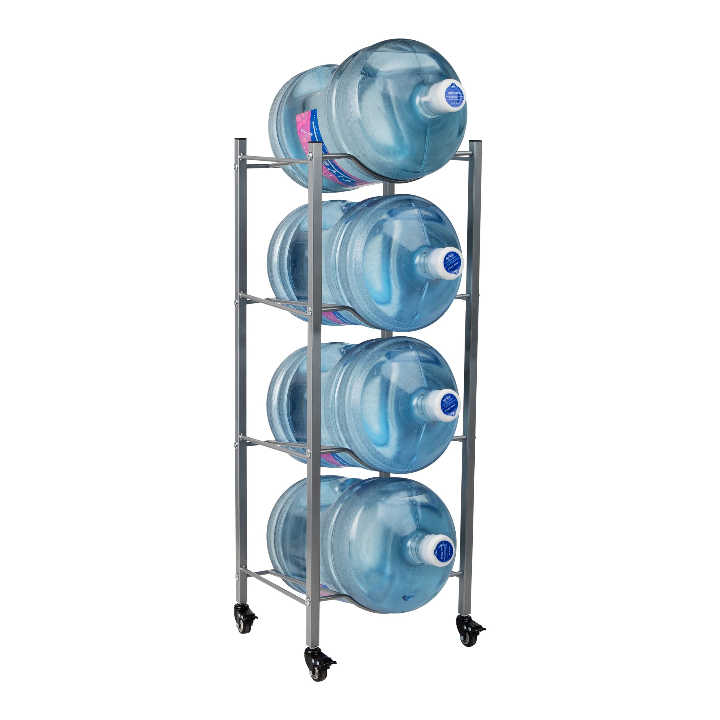 Refroidisseur d'eau support pour carafes 15L Mind Reader meuble de stockage vertical blanc à roulettes