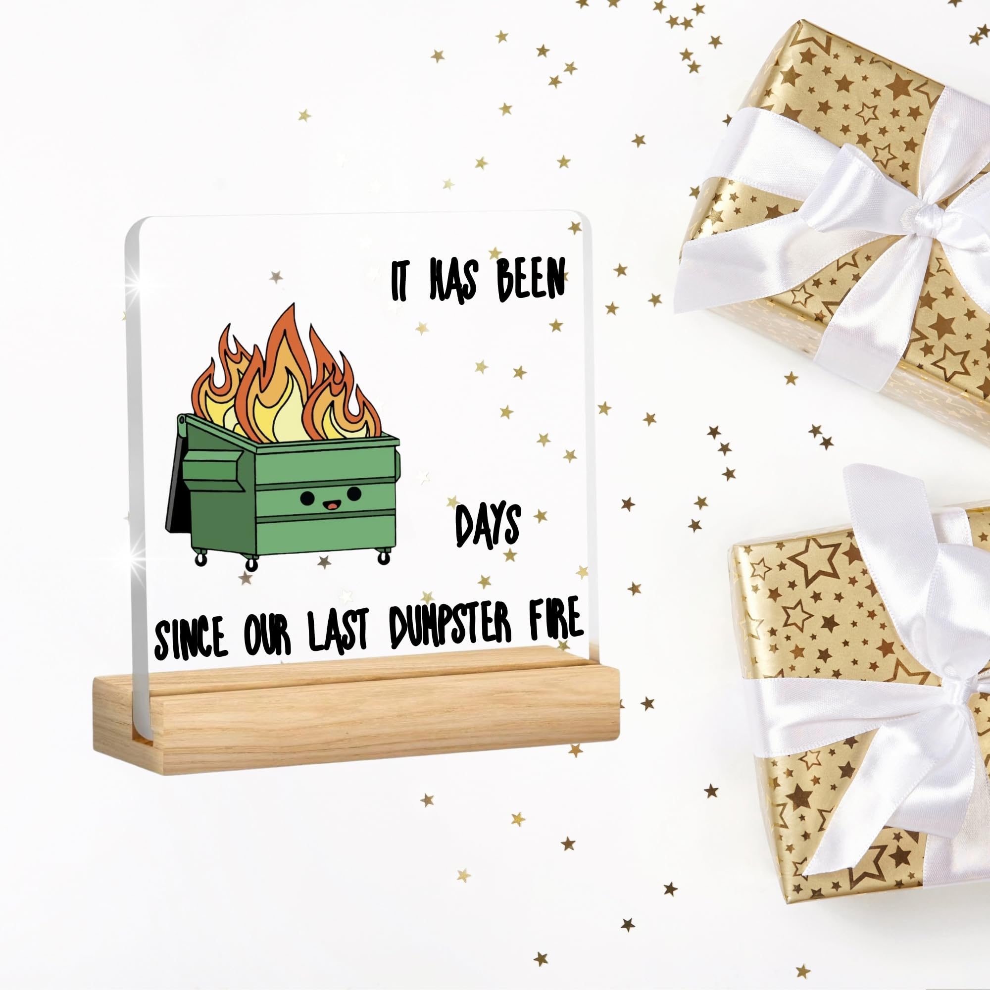 Sayglossy 24 Set Dumpster Funny Desk Accessories Fire Employee Appreciation Gifts Bulk 2025 Graduation Inspirational Pens Mini Dumpster Figure Card Bookmark For Teacher Coworker Team Staff - View #4
