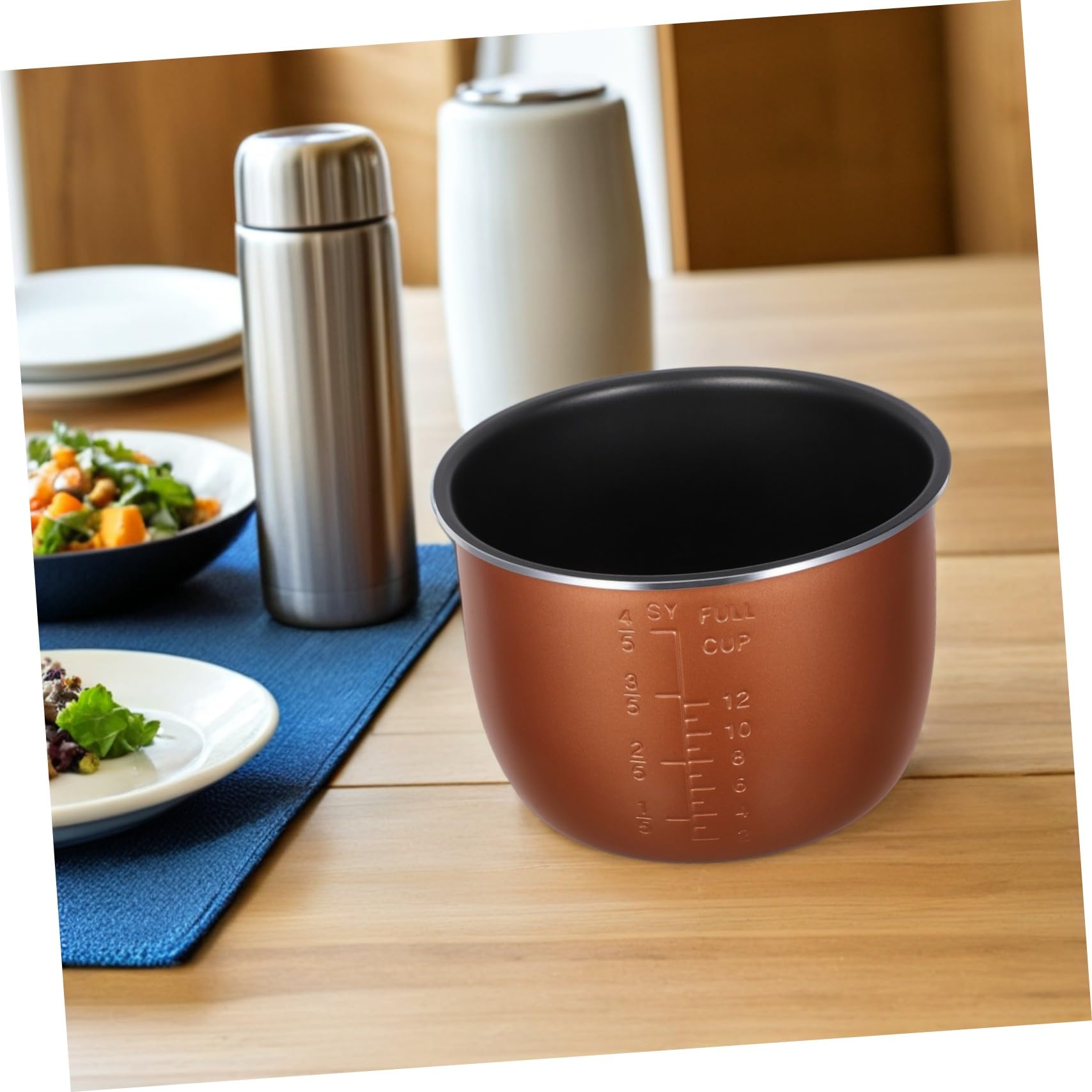 Recipiente de Aluminio para Olla Arrocera de 6l, Repuesto Fácil de Limpiar, Alta Eficiencia Térmica para Arrocera Japonesa y Cocina Doméstica