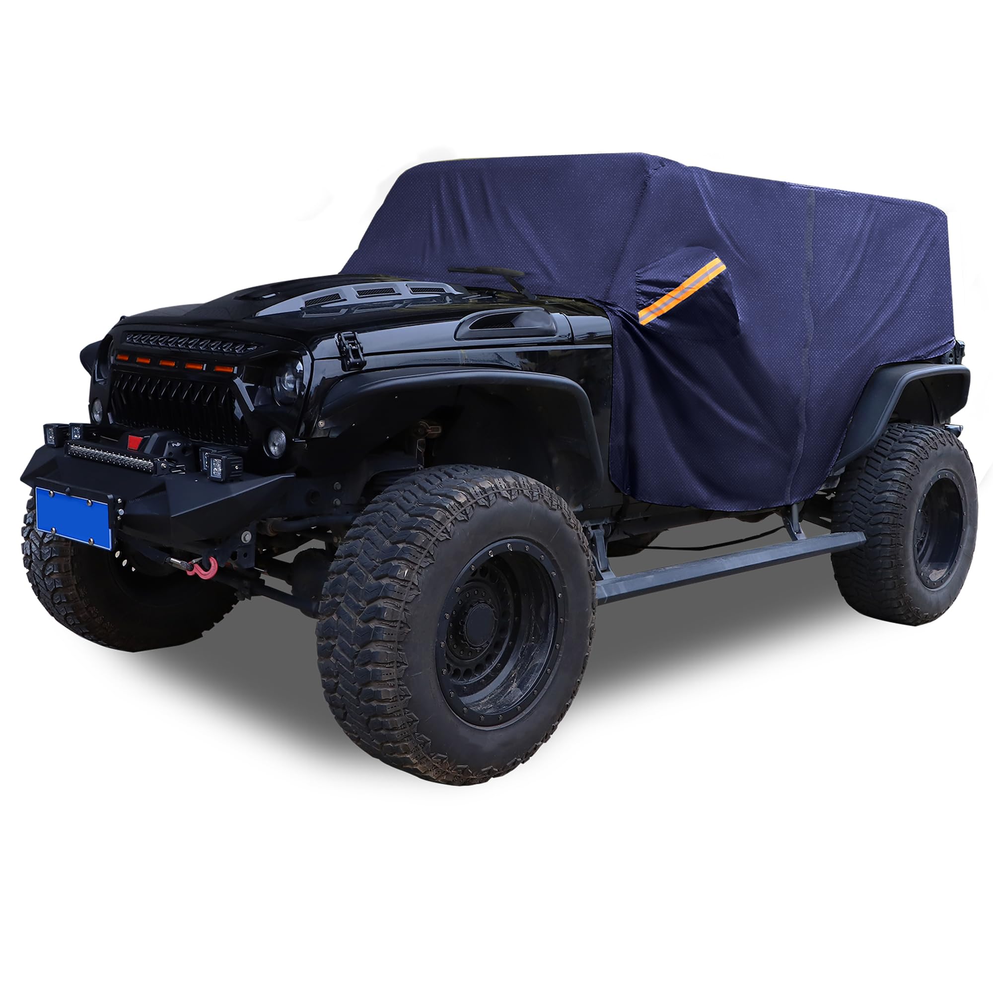 X AUTOHAUX SUV-Kabinenabdeckung für Jeep Wrangler JK JL Hardtop 4-Türer (2007–2021) – wasserdicht, UV-beständig und Allwetterschutz mit Reißverschluss für die linke Tür, 210D Oxford-Material