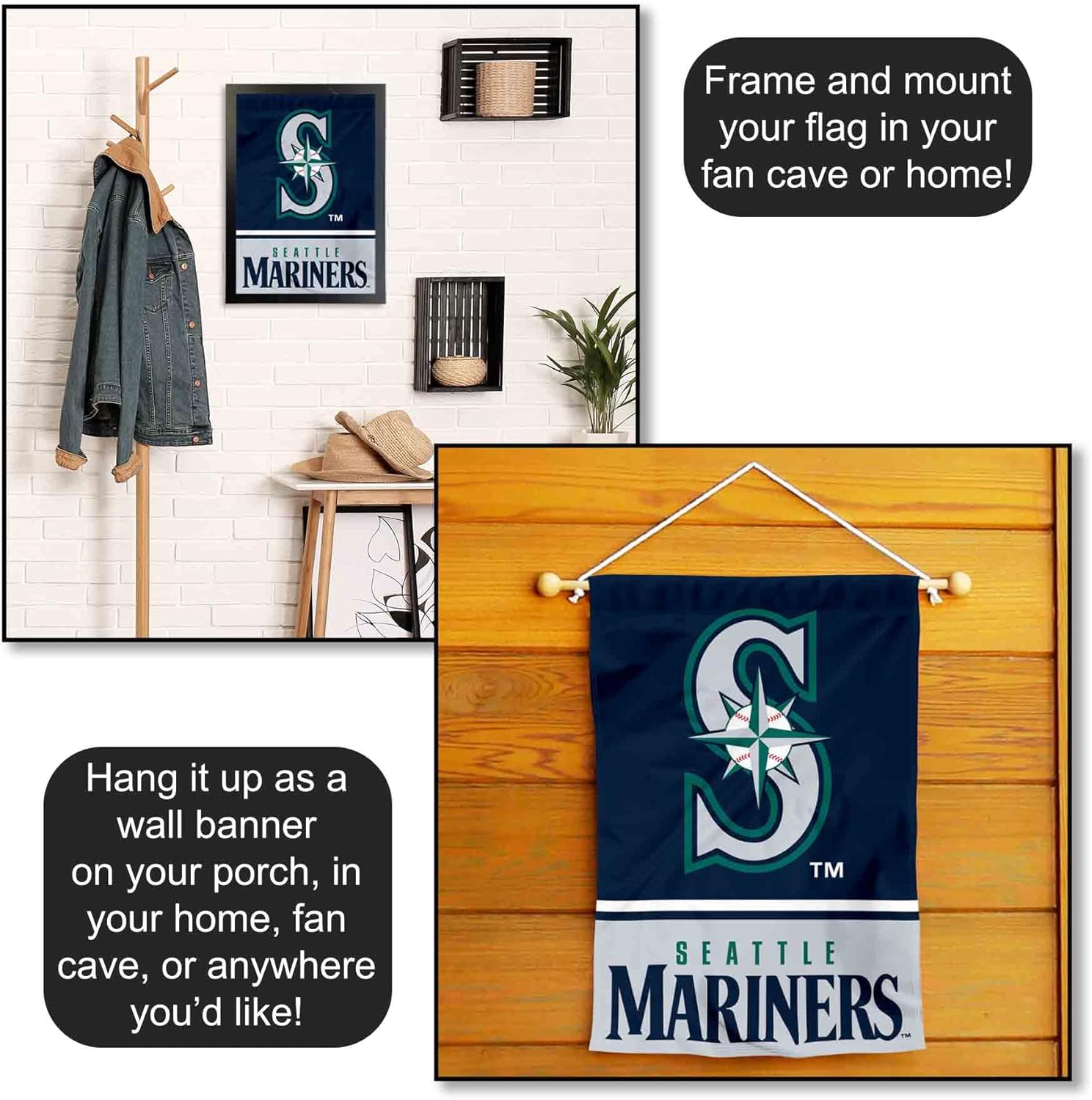 Seattle Baseball Double Sided Garden Flag - Image 5