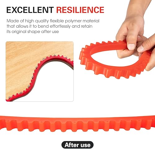 Miniatura 2 de Tira de perfiles de carpintería de 78 pulgadas, plantilla de curva flexible, excelente rebote, contorno de forma compleja ajustable y fija, guía de