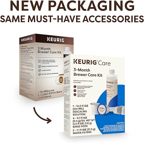 Miniatura 2 de Keurig El kit de mantenimiento de la cafetera de 3 meses incluye solución de descalcificación, cartuchos de filtro de agua y cápsulas de enjuague