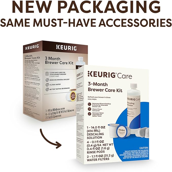 Kit de mantenimiento Keurig 3 meses incluye descalcificador filtros de agua y enjuague miniatura 2