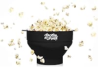 Vista 2 de La original Proper Popper - Palomera de microondas, fabricada en silicona, con cuenco plegable sin BPA y apta para lavavajillas - (Negro)