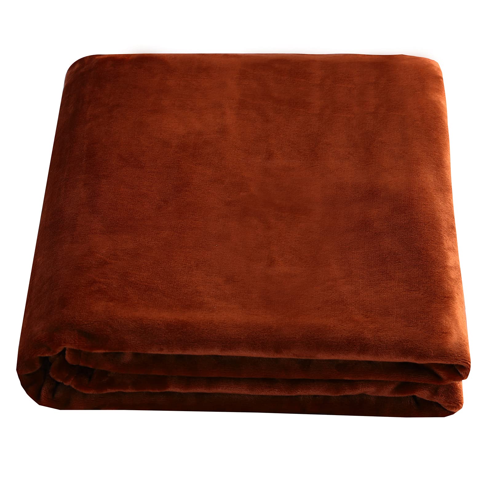 SOCHOWFlannel Fleece Blanket Luxury Twin XL Size, All Season Lightweight Super Soft Cozy Blanket for Bed or Couch, Caramel(66inch X90'')OEKO-TEX STANDARD 100