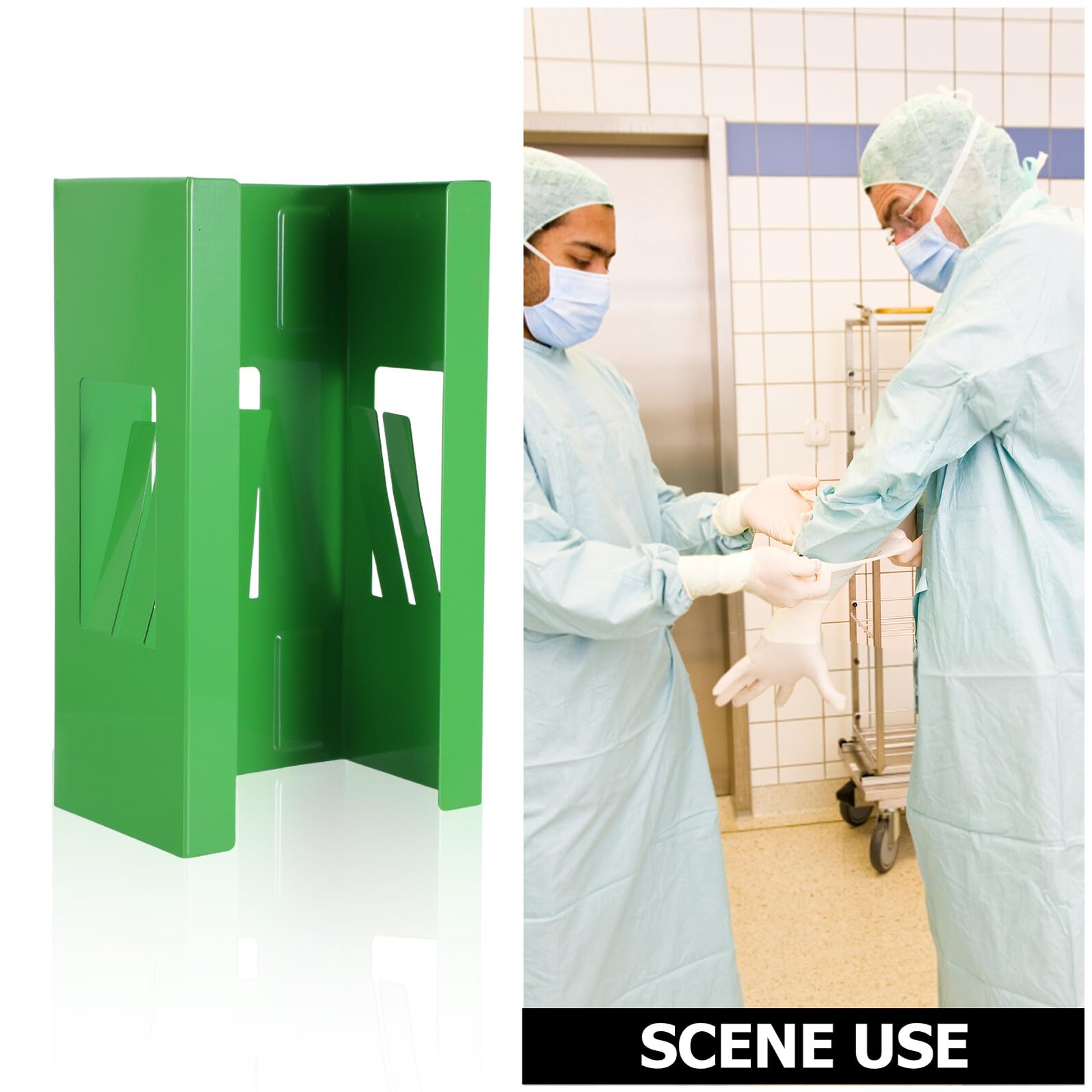 Soporte Magnético para Caja de Guantes Verde, Dispensador de Guantera Higiénico, Organizador de Guantes para Talleres, Laboratorios y Clínicas, Montaje en Superficies Metálicas,