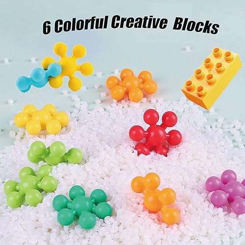 Miniatura 7 de 300+35 piezas de juguetes de construcción imprescindibles para el aula para niños, juguetes de tallo de cerdas, bloques de cerdas, jardín de