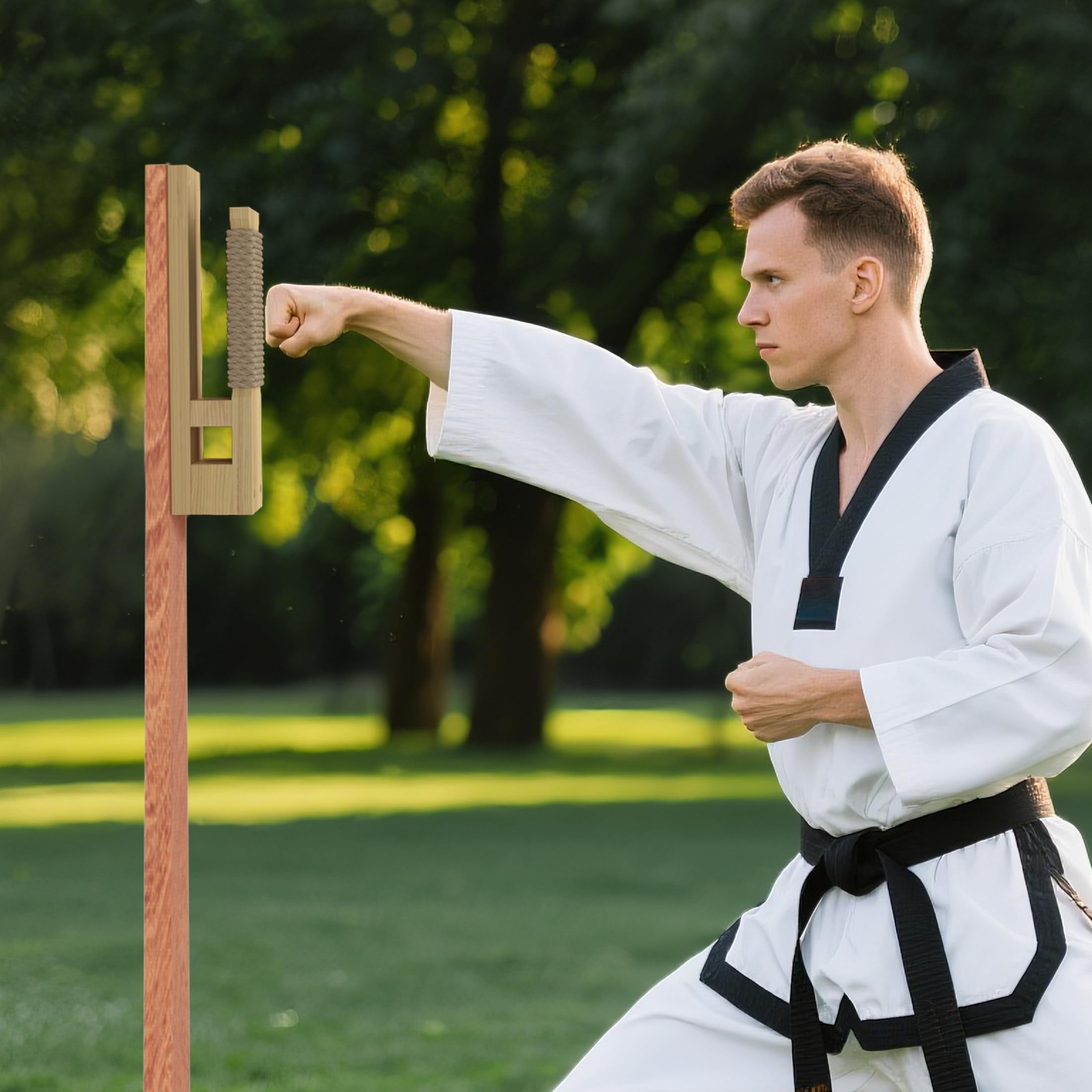 Soporte de Pared Makiwara 18 x 4.5 Pulgadas, Almohadilla de Golpe Tradicional Profesional