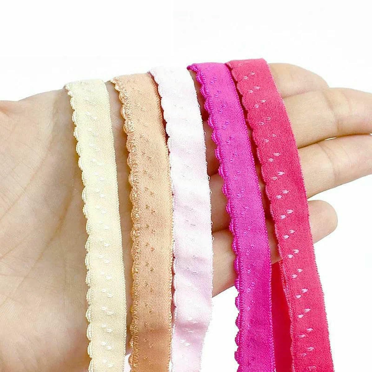 Elastyczna taśma nylonowa, Sewing Elastic Band Polyester 11mm Multicolor 10-50 Meters(Apricot 11mm,40Meters)