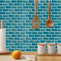 Vista 2 de Alwayspon Adhesivo de vinilo con efecto de mármol retro, adhesivo de transferencia de azulejos, adhesivo para salpicaduras de cocina y baño, 12 x 6