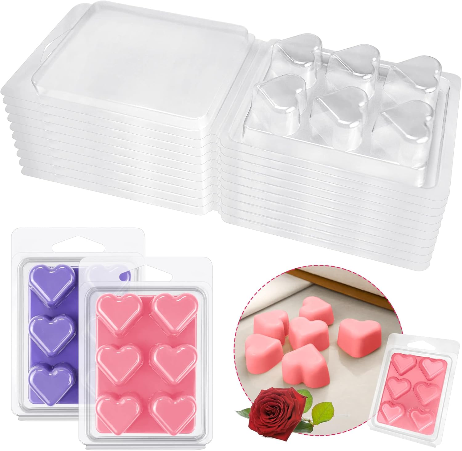 TRINIDa Wax Melt Packaging, Wax Melt Moulds With Square & Star Shaped