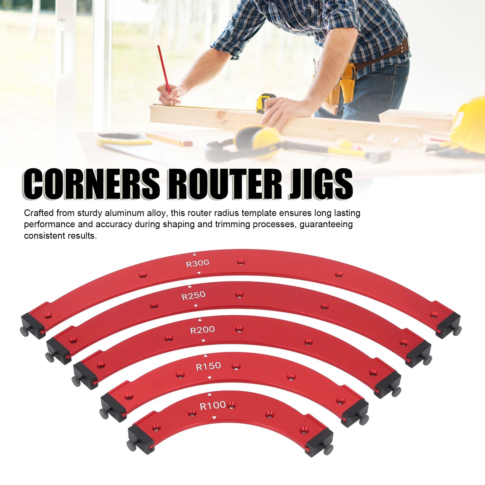Modèles De Routeur Pour Le Travail Du Bois, Gabarit De Rayon R10-R50, Modèle De Positionnement D'angle D'arc 4 En 1, Rayon D'angle, Outils De Positionnement Réutilisables