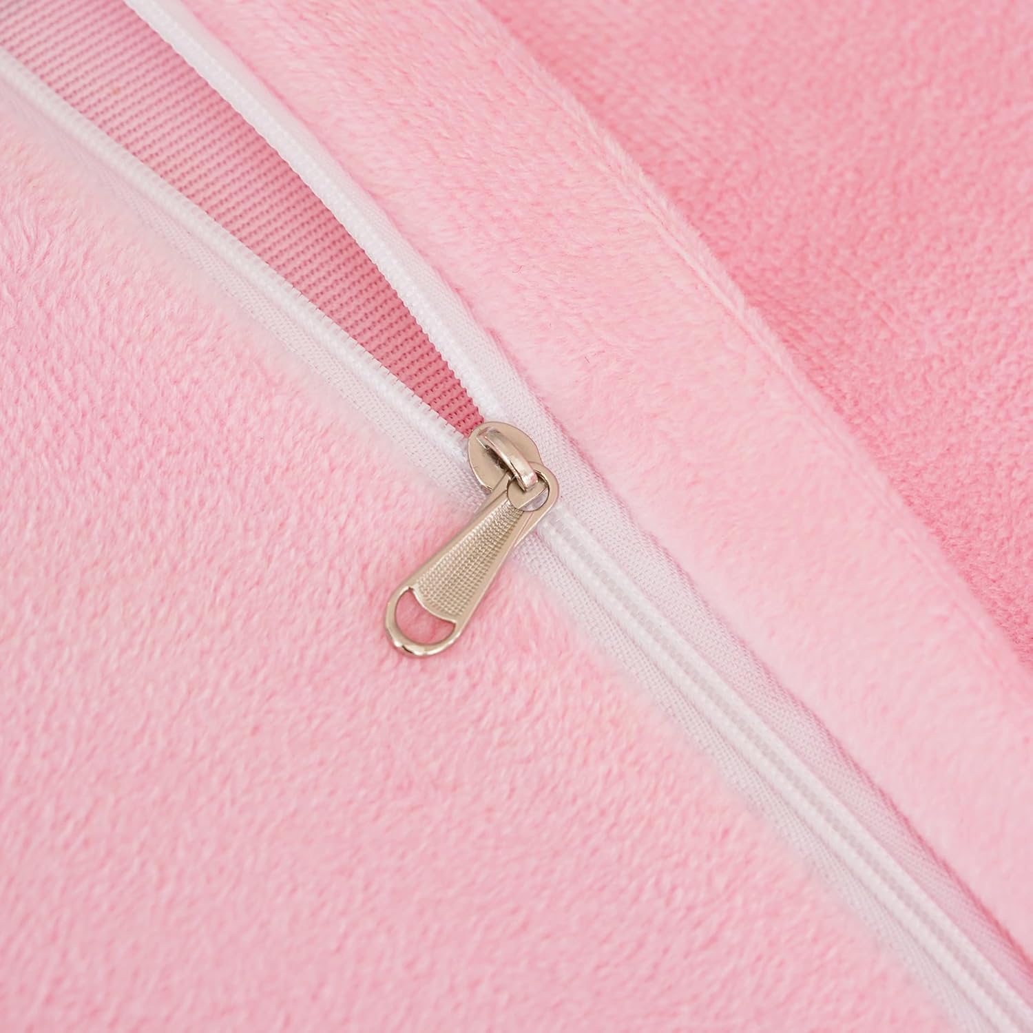 Uhamho Set of 2 Faux Fur Pillowcases, Luxury Bubble Waffle Carved Plush King Size Pillow Shams Soft and Furry, Zipper Closure (Pink, 20"x36")