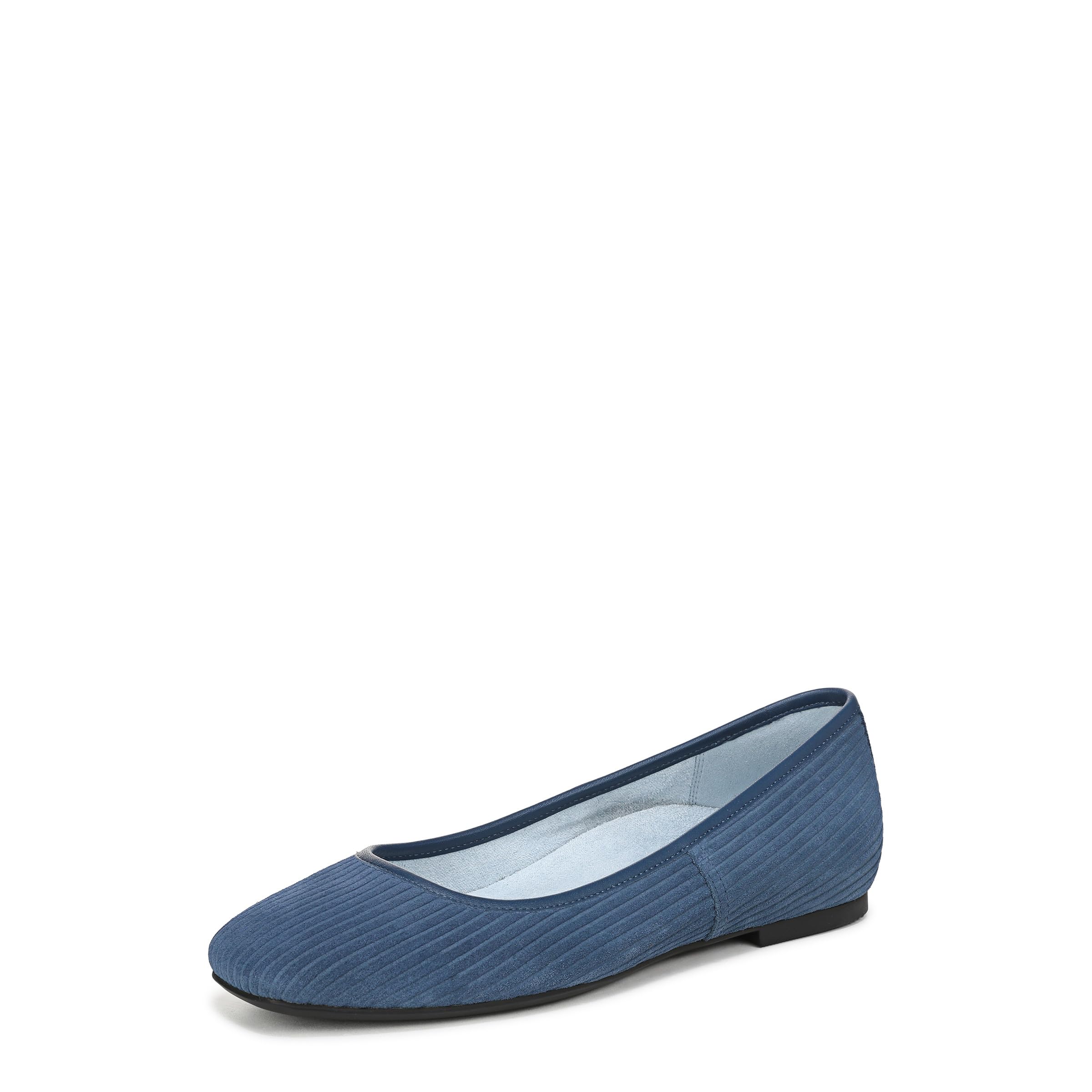 Vionic Women's Orinda Ballet Flat, Dark Denim Suede, 6.5 UK