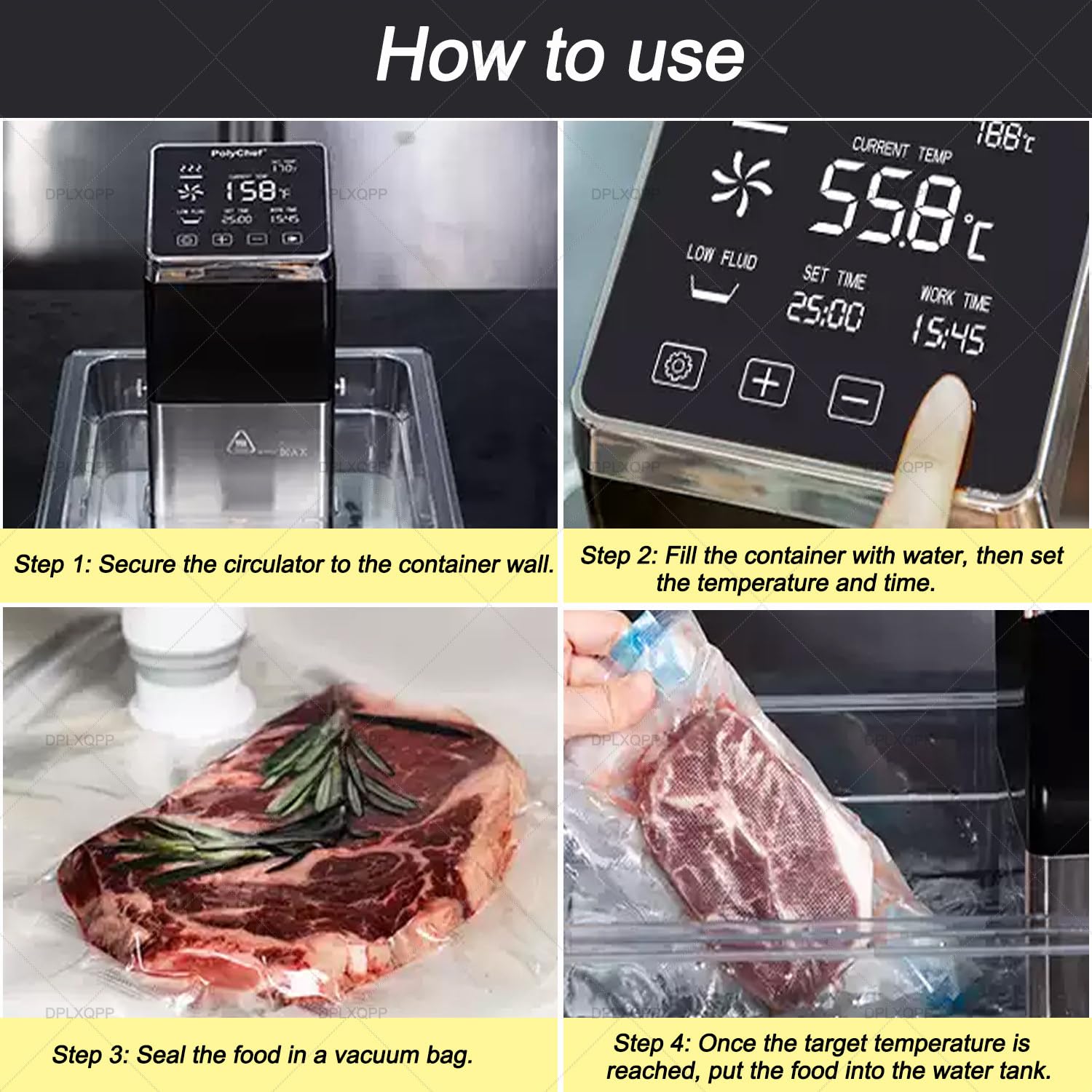 Máquina Sous Vide 1600w De Alta Potencia para Cocinas Comerciales,Calentamiento Rápido En Baño María 70l,Control Preciso ±0.1°c,Ideal para Restaurantes con Alto Volumen