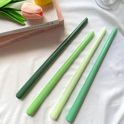 Miniatura 8 de Velas cónicas de 12 pulgadas de largo para decoración del hogar, paquete de 8 velas de gradiente de color para cena, fiesta, vacaciones, otoño,