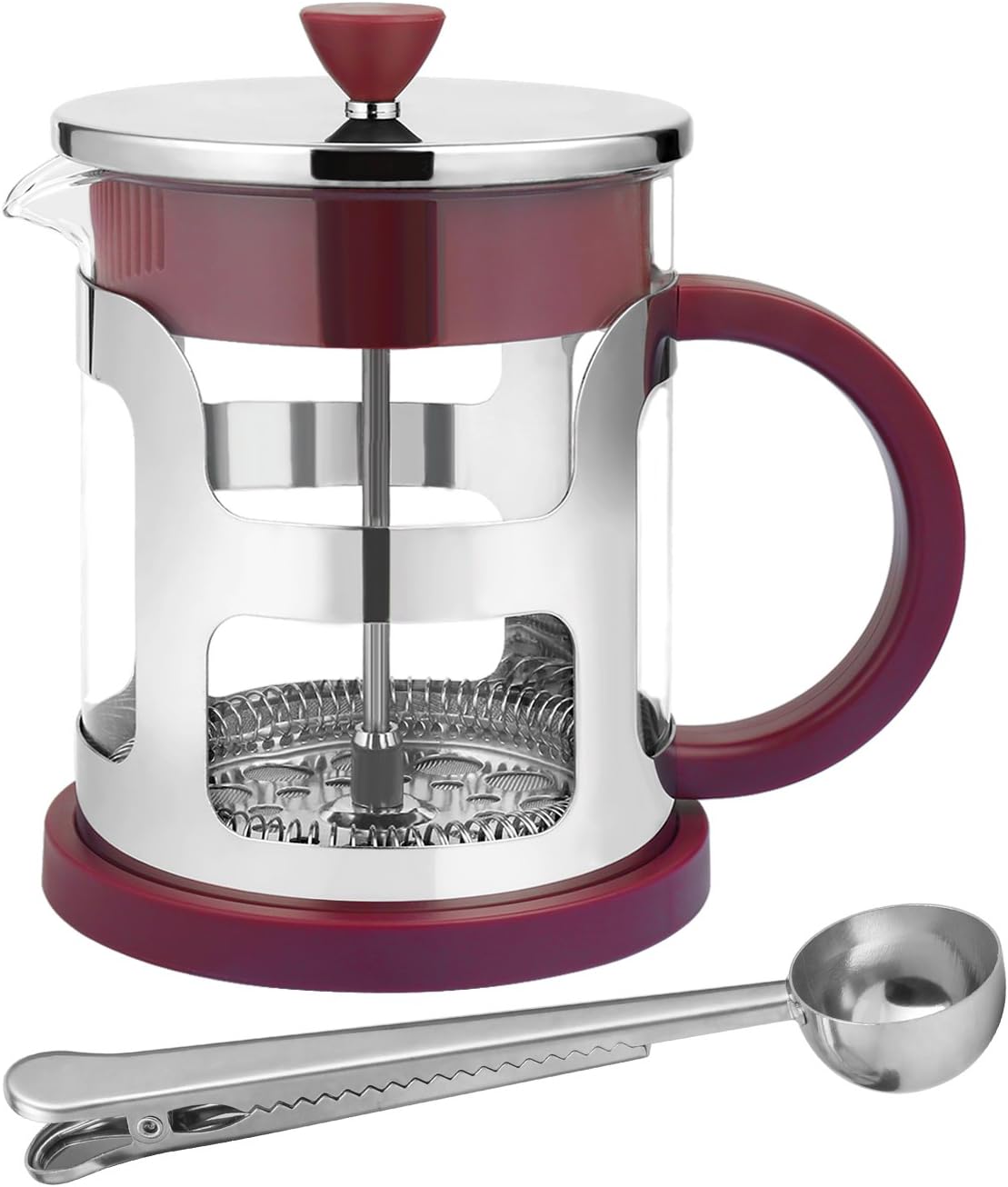 DCBRAA French Coffee Press,34 oz 1000ml Foffee Pot,Stainless Steel Plunger Coffee Filter & Borosilicate Glass Pot & Teapot