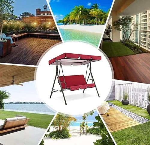 Miniatura 7 de Funda de repuesto para toldo oscilante, toldo de repuesto universal de 2 o 3 plazas para jardín, cubierta de hamaca de patio, cubierta superior,