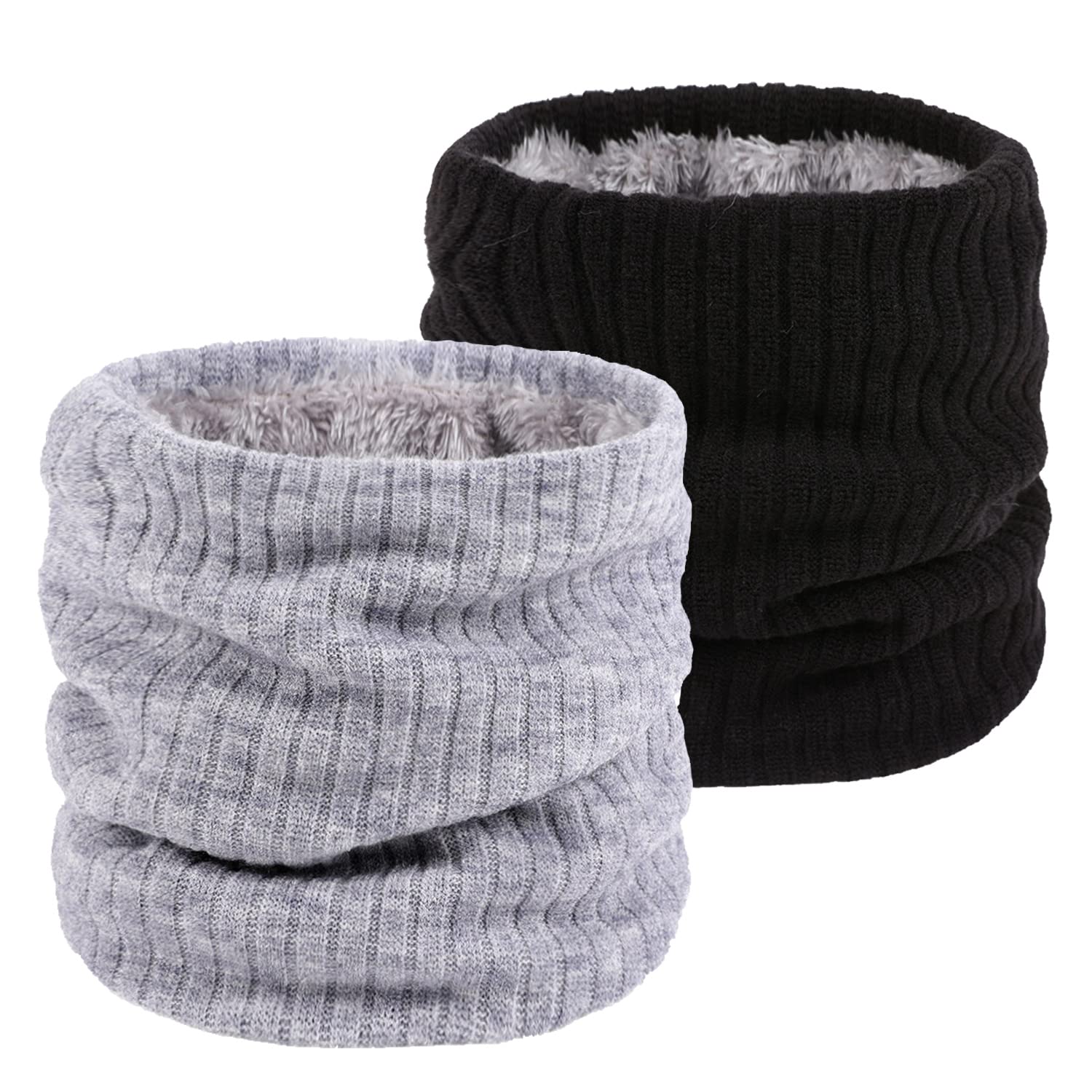 lifwimner 2 Pezzi Scaldacollo Uomo Sciarpa da Donna e da Uomo Invernale a Maglia Caldo, Scaldacollo Moto Invernale Scalda Collo Cervicali, Neck Warmer Snood