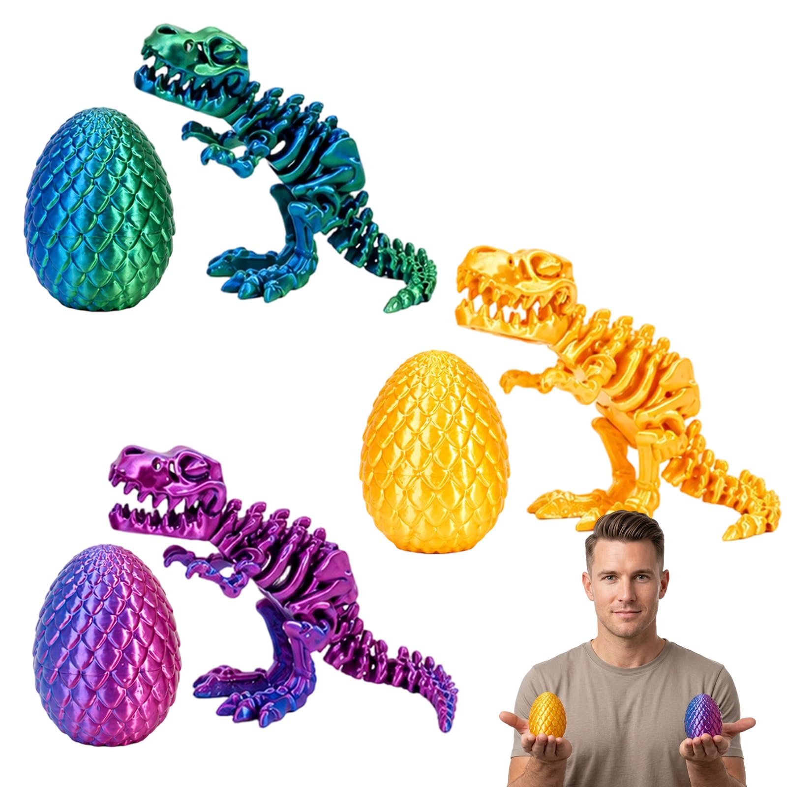 Juegos de dinosaurios y huevos de dragón 3D como regalo original 7