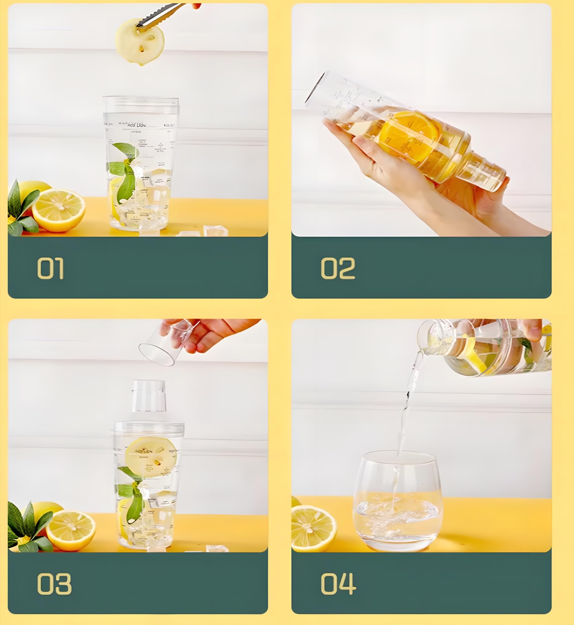 24x7 eMall Cocktail Shaker, Cocktail Making, Drink Mixer Wine Beverage Shaker with Scales, Large Capacity for Drinks Bar Accessories Home Use with Recipes Newcomer - Image 2 thumbnail