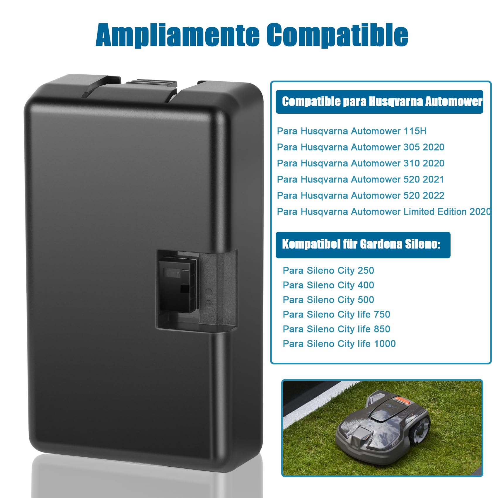 18V Batería Compatible con Automower 115H/305/310/315/315X (2020) | 4000mAh Alta Capacidad Batería de Repuesto Compatible con Gardena Sileno City/Life, para Gardena Sileno Minimo 250