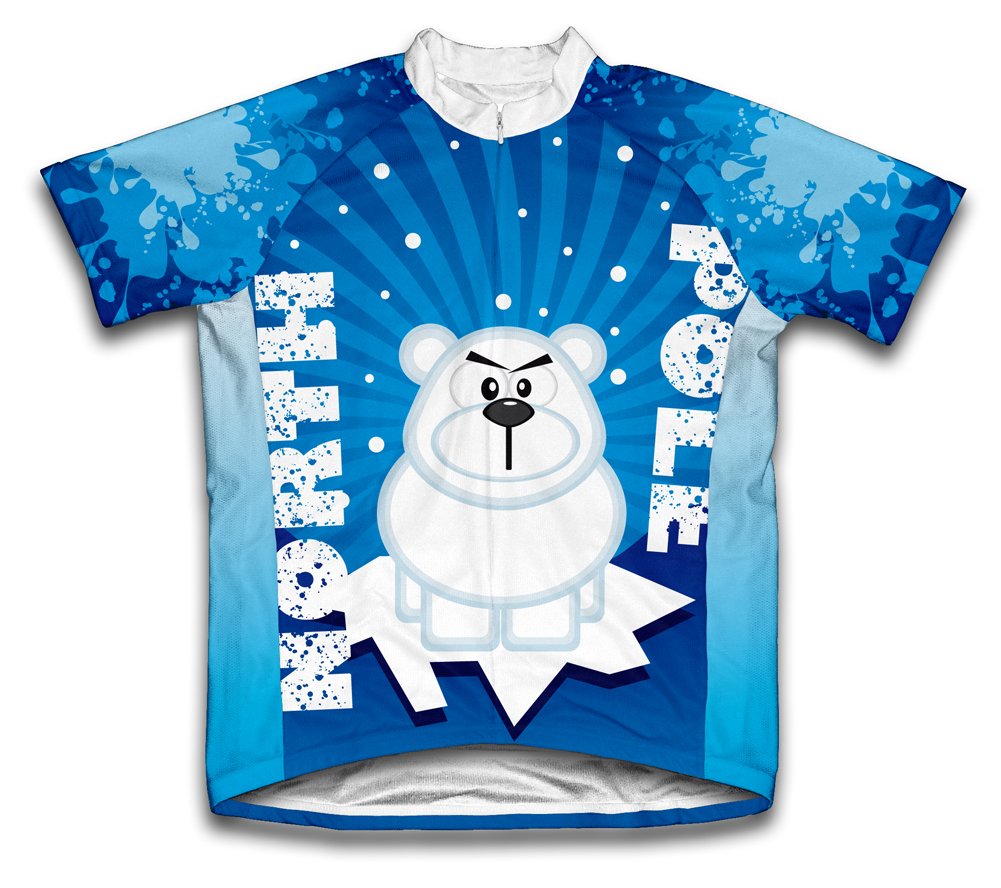 ScudoPro North Pole GRR Short Sleeve Cycling Jersey for Youth - Size M Blue