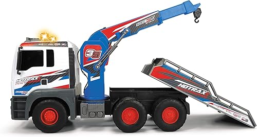 Miniatura 8 de DICKIE TOYS 203749025 - Camión de remolque con brazo de grúa motorizado de rueda libre + 1 coche de 21.7 in, multicolor