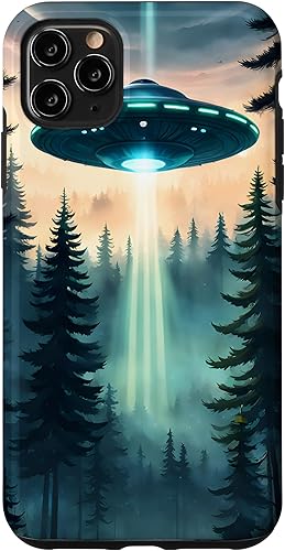 Vista 25 de iPhone 15 Pro Alien Abduction UFO Space Ship UAP Flying Saucer Case