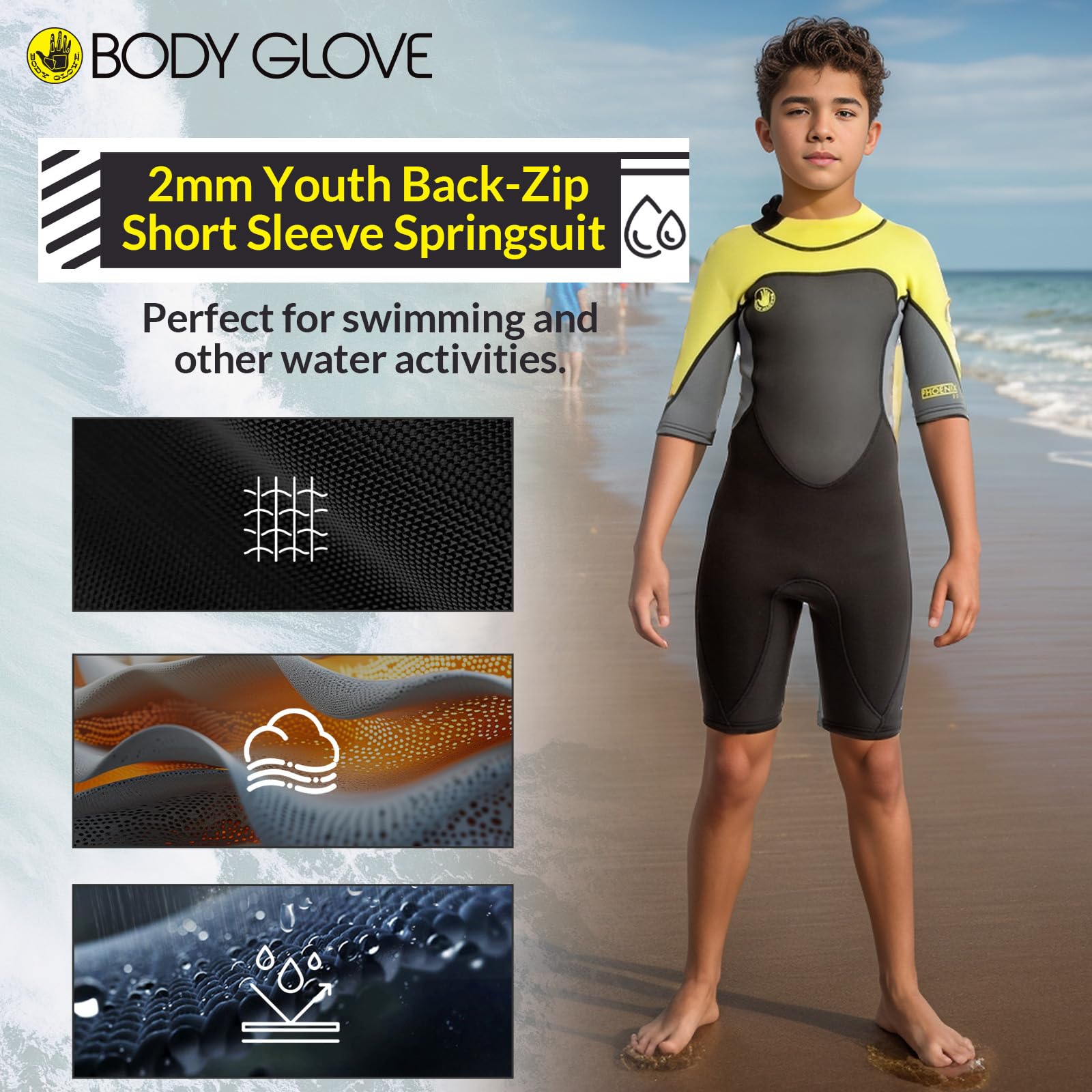 Amazon.com: Body Glove Phoenix 2mm Kids Wetsuit for Boys Girls