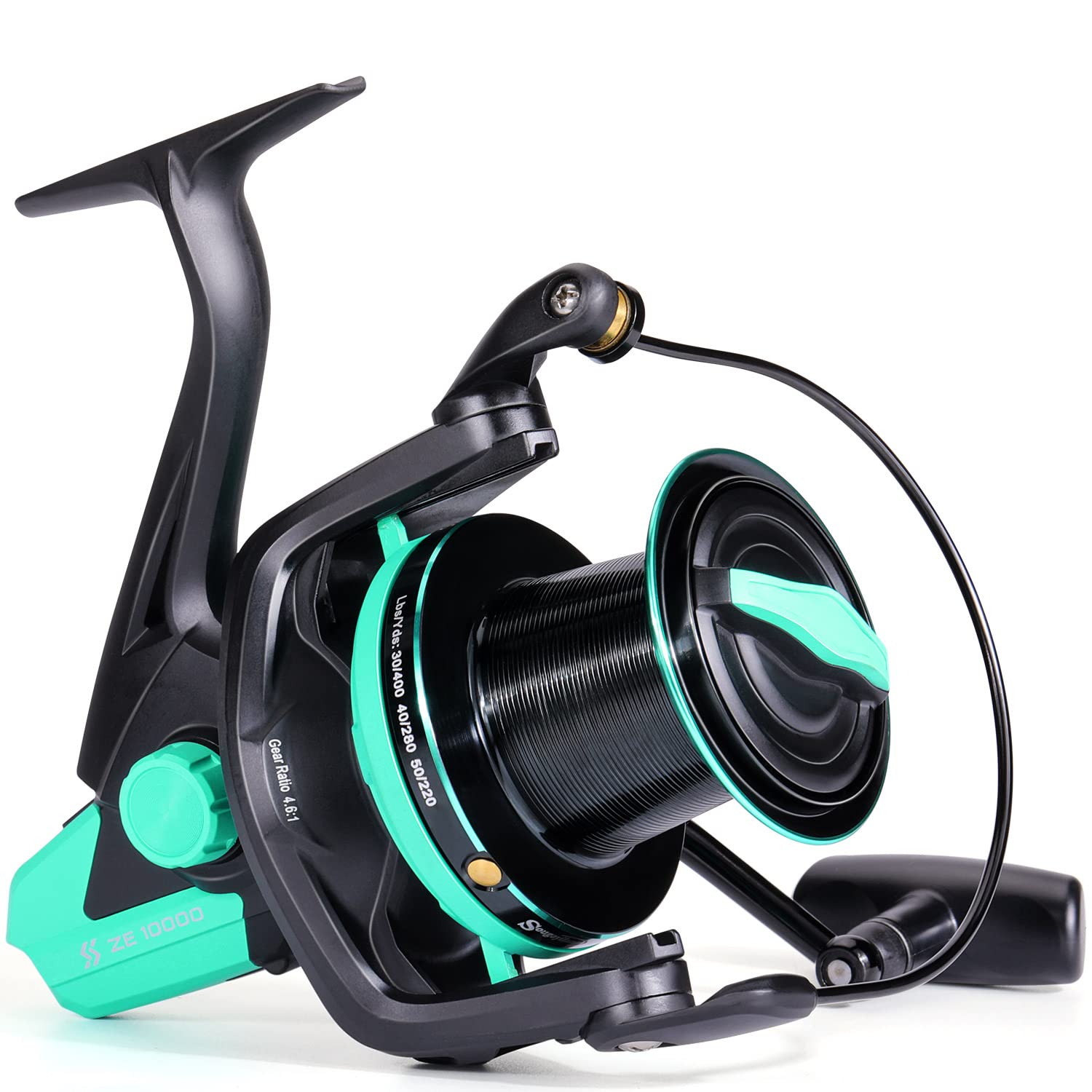 Sougayilang Spinning Reels 10000 Series Surf Fishing Reels,10+1 Stainless BB Ultra Smooth Powerful with CNC Aluminum Spool Fishing Reels for Saltwater Freshwater
