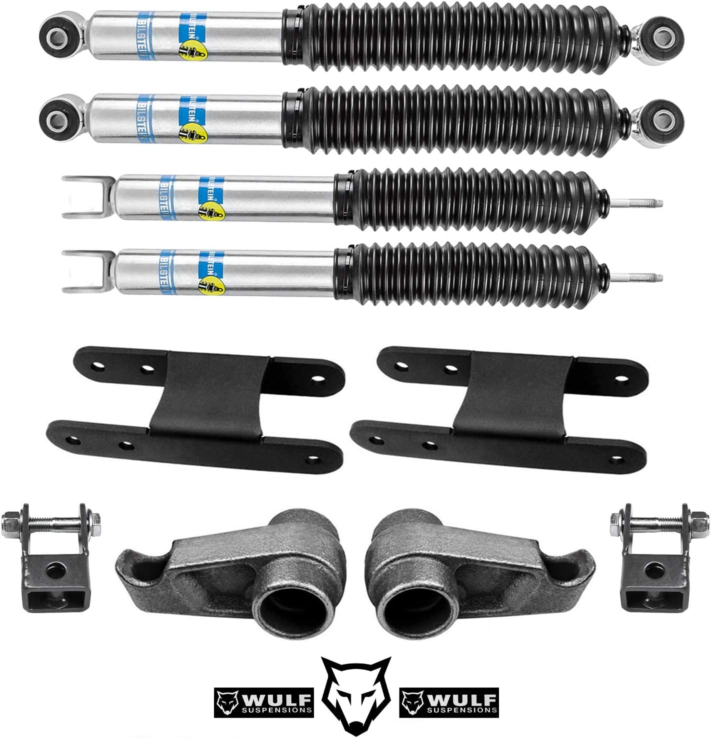 Wulf 3" Front 3" Rear Lift Kit 2006 to 2010 compatible with model Hummer H3 4X4 with Bilstein brand Shocks included
