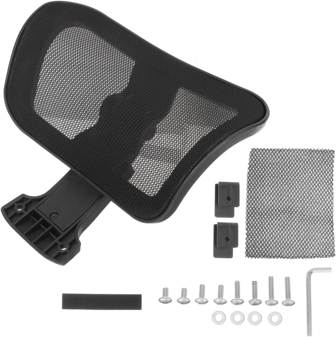 Office Chair Headrest Attachment Adjustable Ergonomic Head Support Cushion for Computer Chairs Relieves Neck Pain Comfortable Mesh Design Essential Office Supply