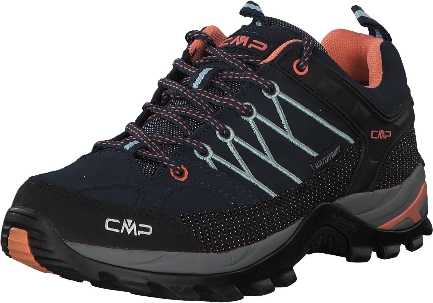 CMP Rigel Women’s Low Waterproof Hiking Shoes – Suede Trail Shoes with Supportive Fit & All-Terrain FullOn Grip Sole