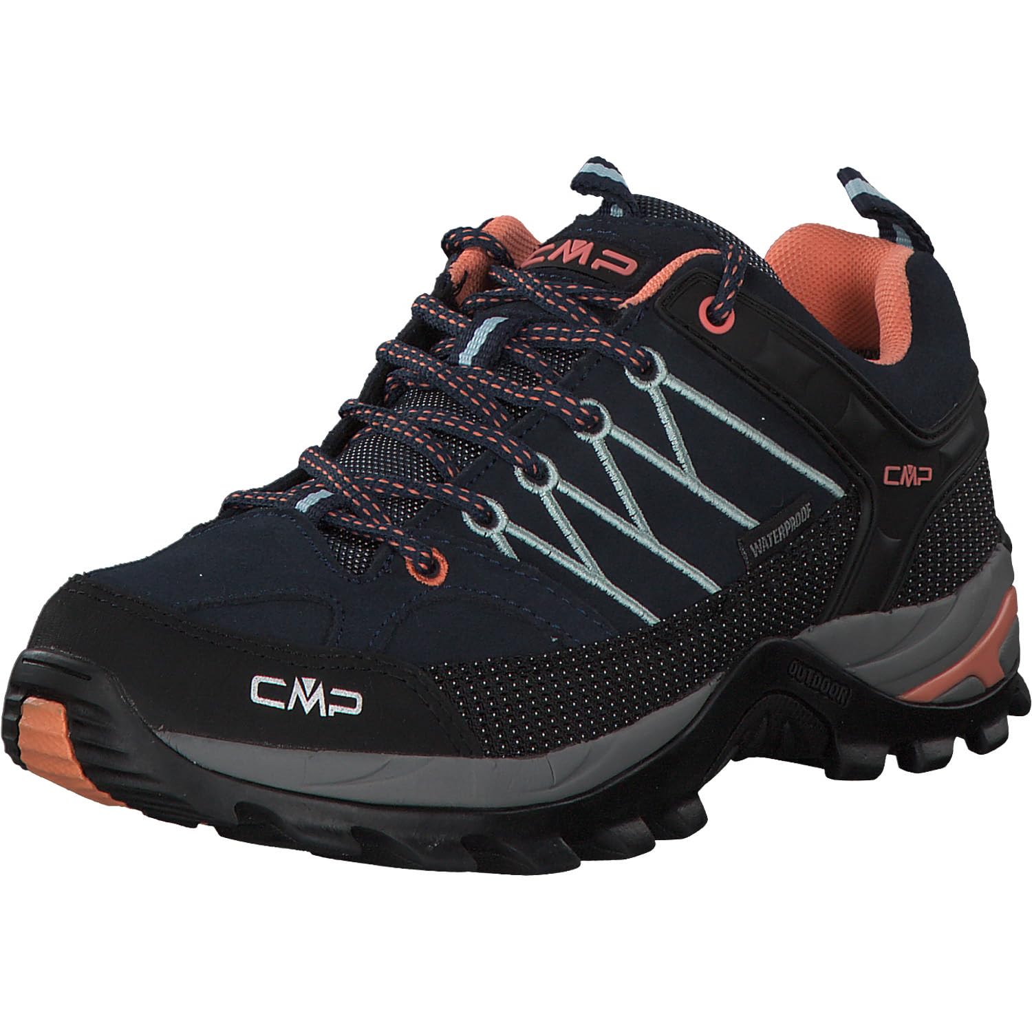 CMP Rigel Low, Trekking- & Wanderhalbschuhe, Blau (B.Blue-Giada-Peach 92AD), 41 EU (7 UK)