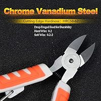 Vista 3 de SPEEDWOX Alicates de corte diagonal de precisión de 5 pulgadas, cortadores de alambre ultra afilados, alicates electrónicos ultra afilados