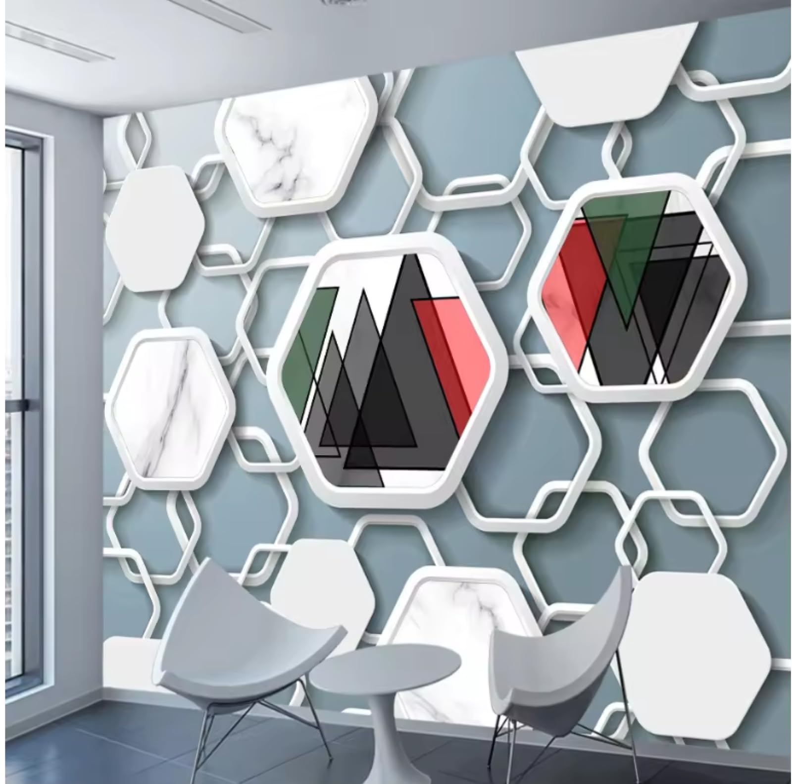 Tapeta sypialnia ściany geometryczny wzór salon dekoracja tapety ścienne wystrój domu tapeta 3D, 3D, 300 x 210 cm