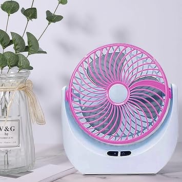 KEEKOS Mini Portable Fan, Powerful Hand Fan Dual Motors Personal Small Handheld Fan with Base, Cute Design 3 Speed Lightweight Fan for Girl, Women, Men, Indoor, Outdoor (USB-1880)