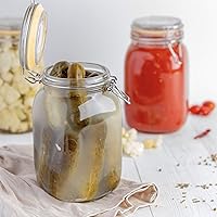 Vista 6 de Galashield Glass Jars with Lids 50 oz Food Storage Jars with Airtight Lids Leak Proof Glass Canisters Kitchen Jars