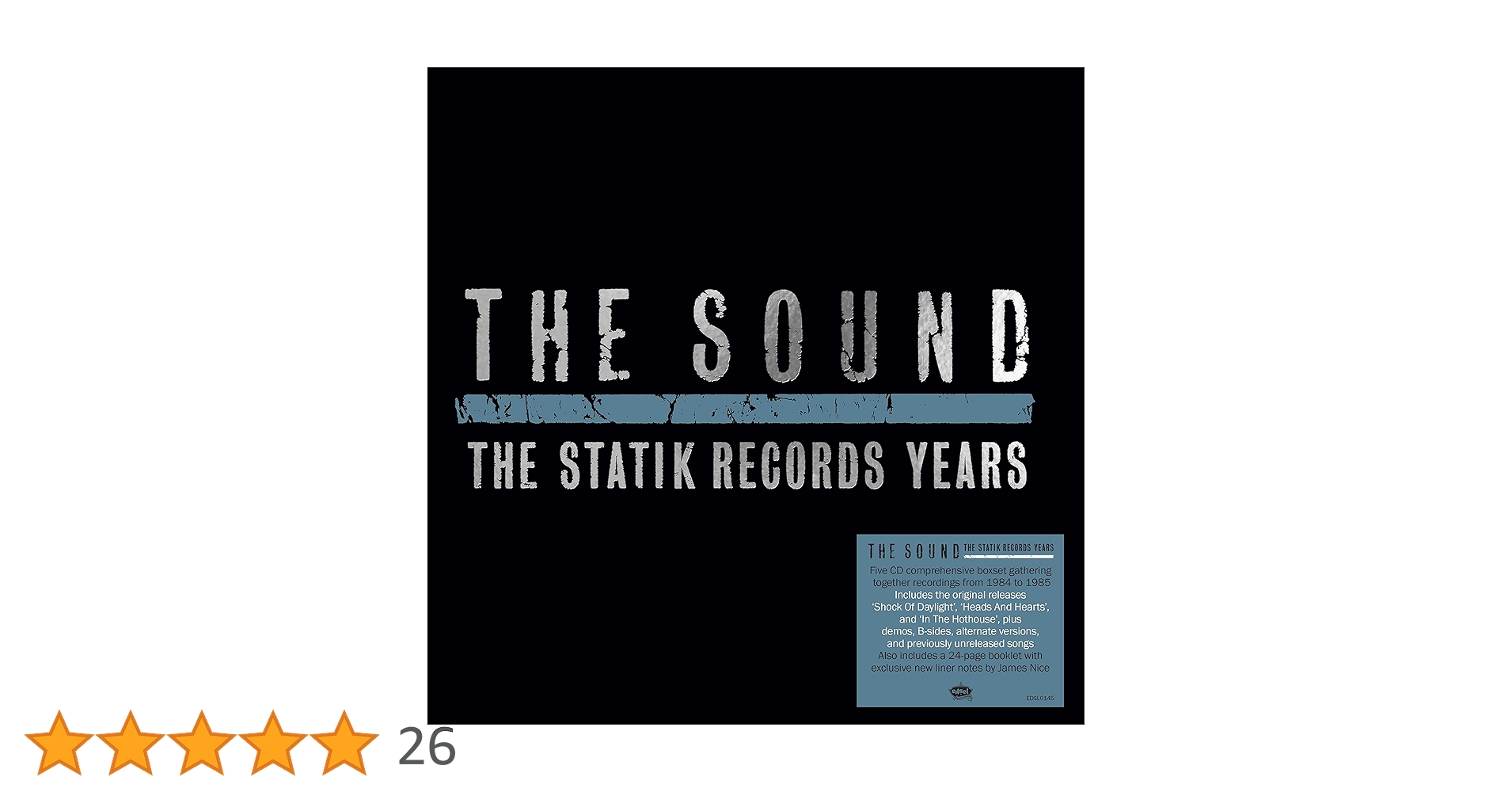 洋楽 THE SOUND: THE STATIK RECORDS YEARS The Sound - Statik Records Years - 5CD Boxset | Amazon.com