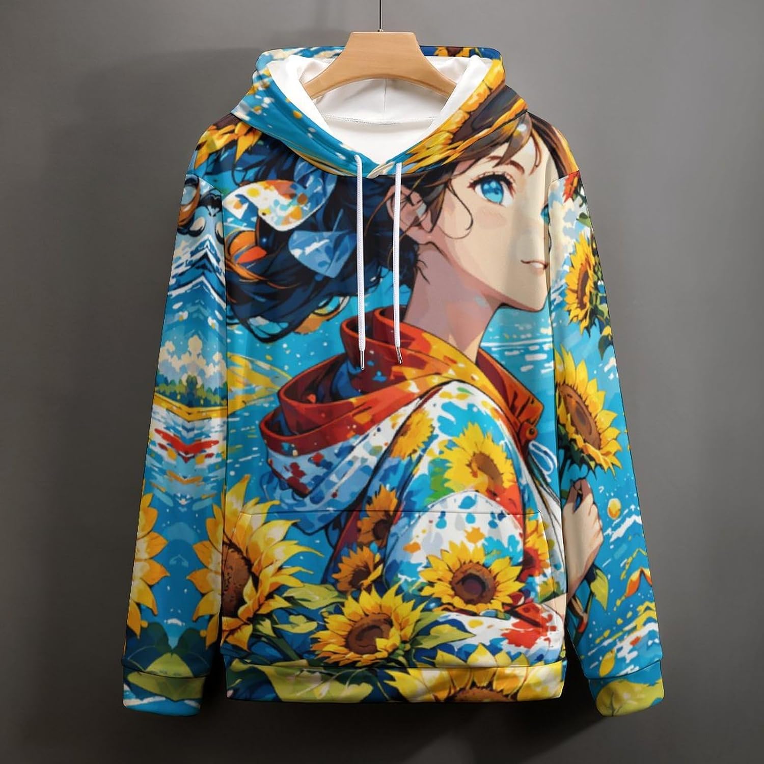 Dolphin Hoodies for Men Loose Cool Fit Hooded Sweatshirt