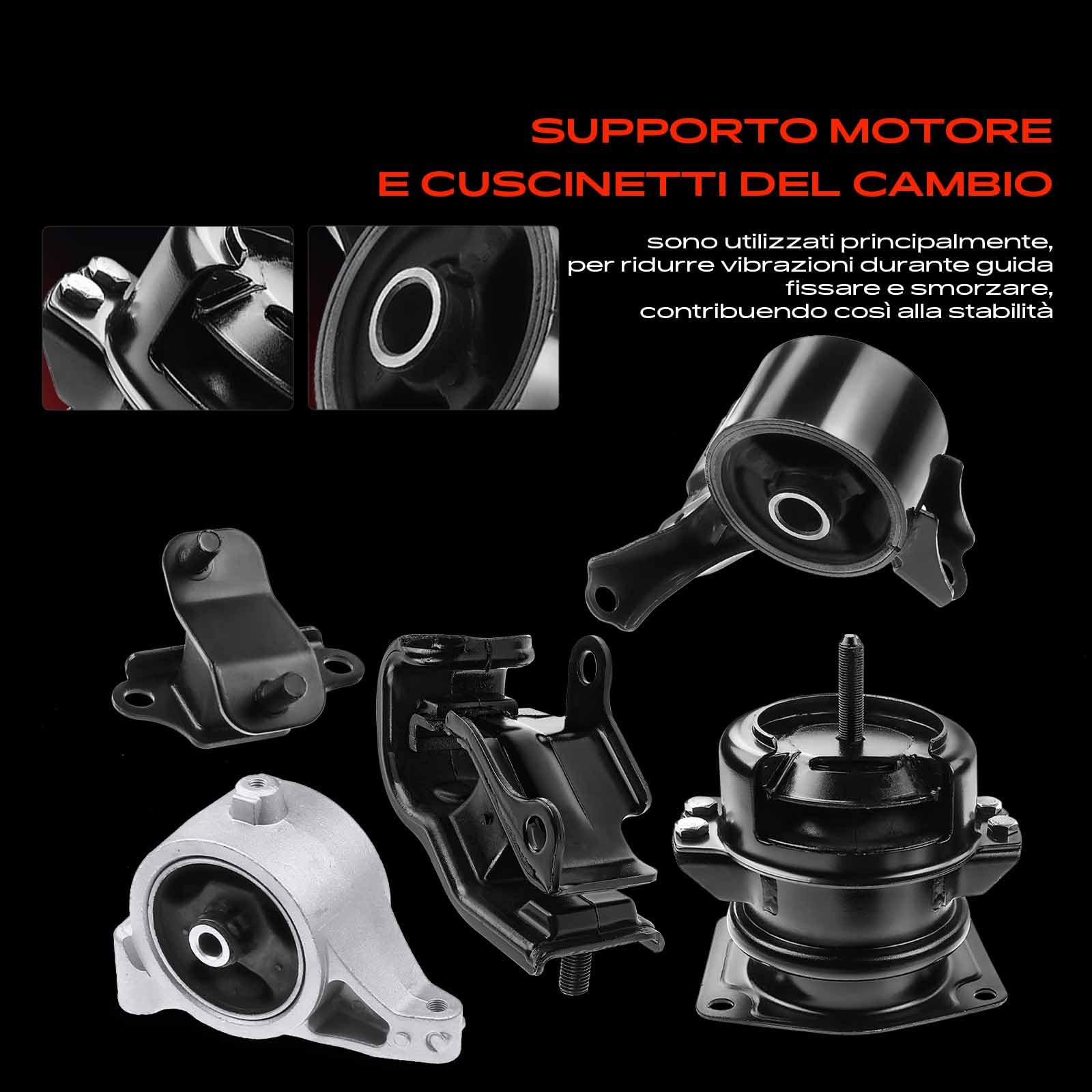 Frankberg 3 supporti motore + 2 supporti cambio 50805S87A80 | Compatibile con: Pilot