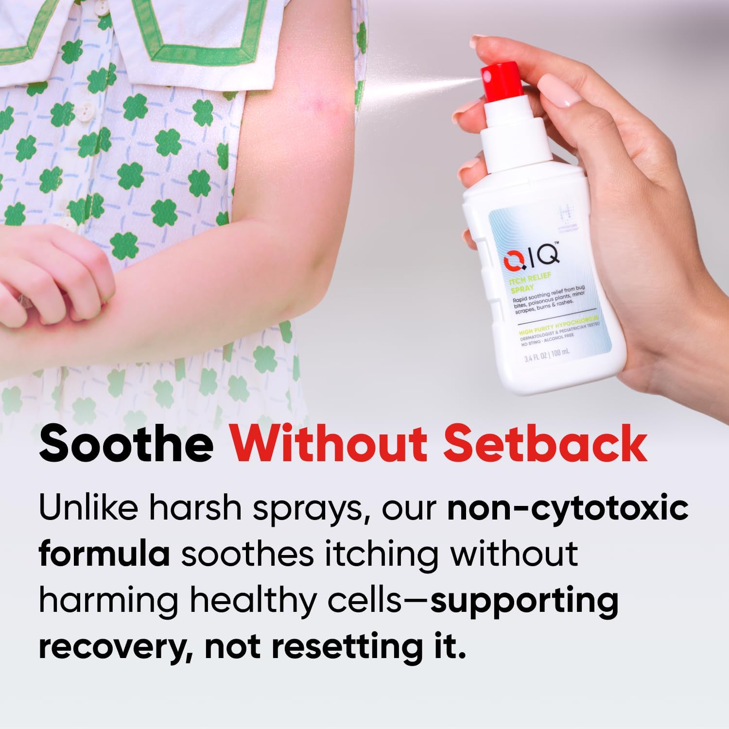 Itch Relief Spray – High Purity Hypochlorous Acid Spray, Fast Anti Itch Relief from Bug Bites, Rashes, Scrapes, Burns, and Helps Provide Relief from Eczema, Steroid & Alcohol-Free (3.4oz) - Image 5