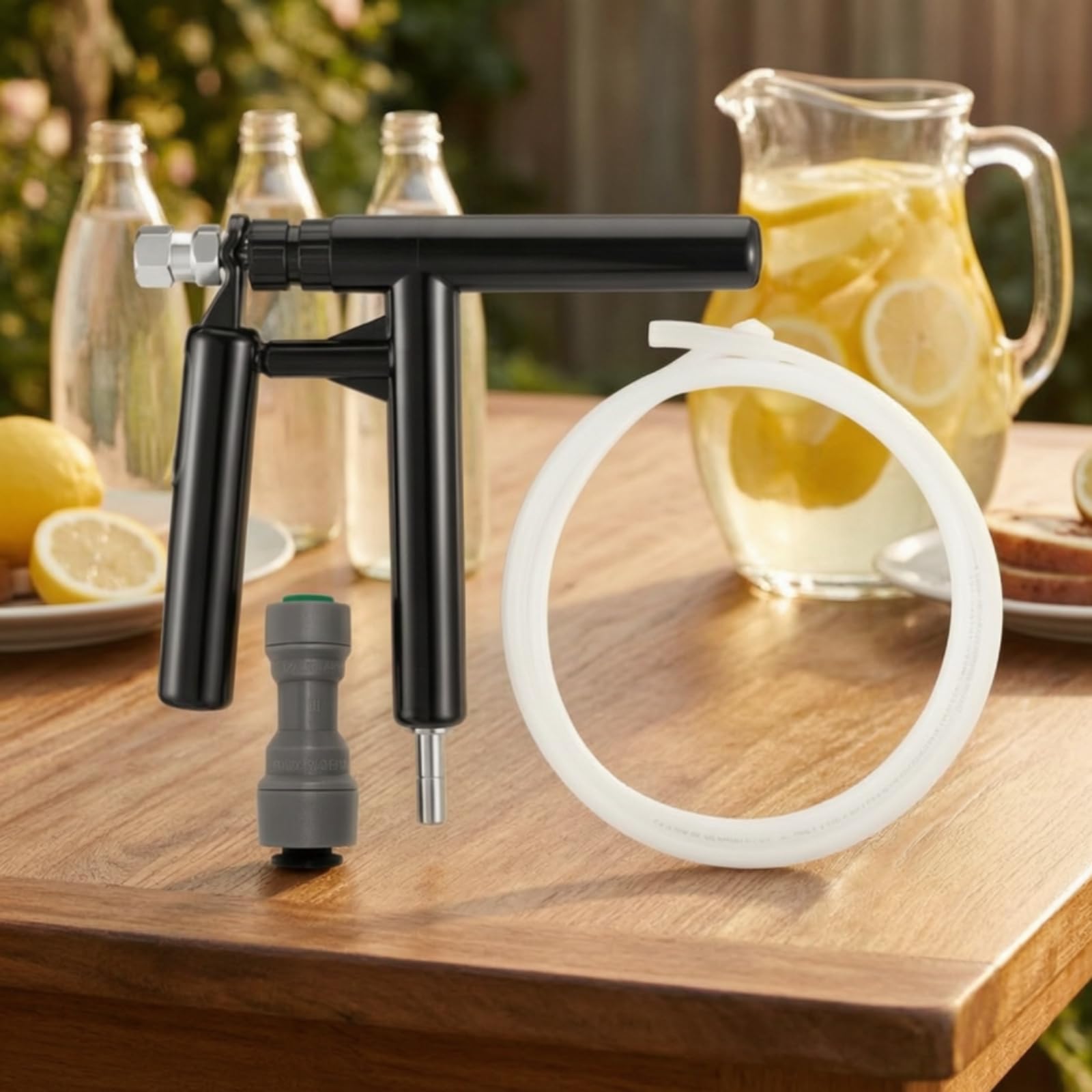 di Erogazione Bevande Dispenser Pompa Manuale a Grilletto Rubinetto Birra Tubo EVA 2m Plastica Nylon per Controllo Del Flusso Portatile Adatto per, 6.3mm A 9.5mm Con Tubo Da 2 Metri